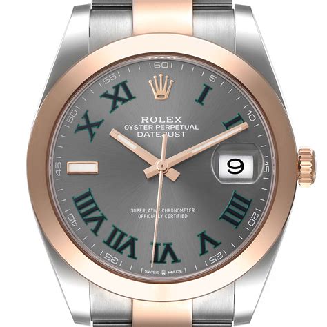 rolex datejust 41 steel and rose gold wimbledon dial|rolex datejust wimbledon 2022 41mm.